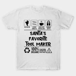 Santa's Favorite Tool Maker Santa Claus T-Shirt